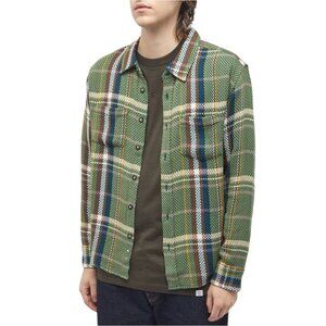 Corridor New York Acid Cotton Plaid Regular Fit Button Down Cabin Shirt Men's L